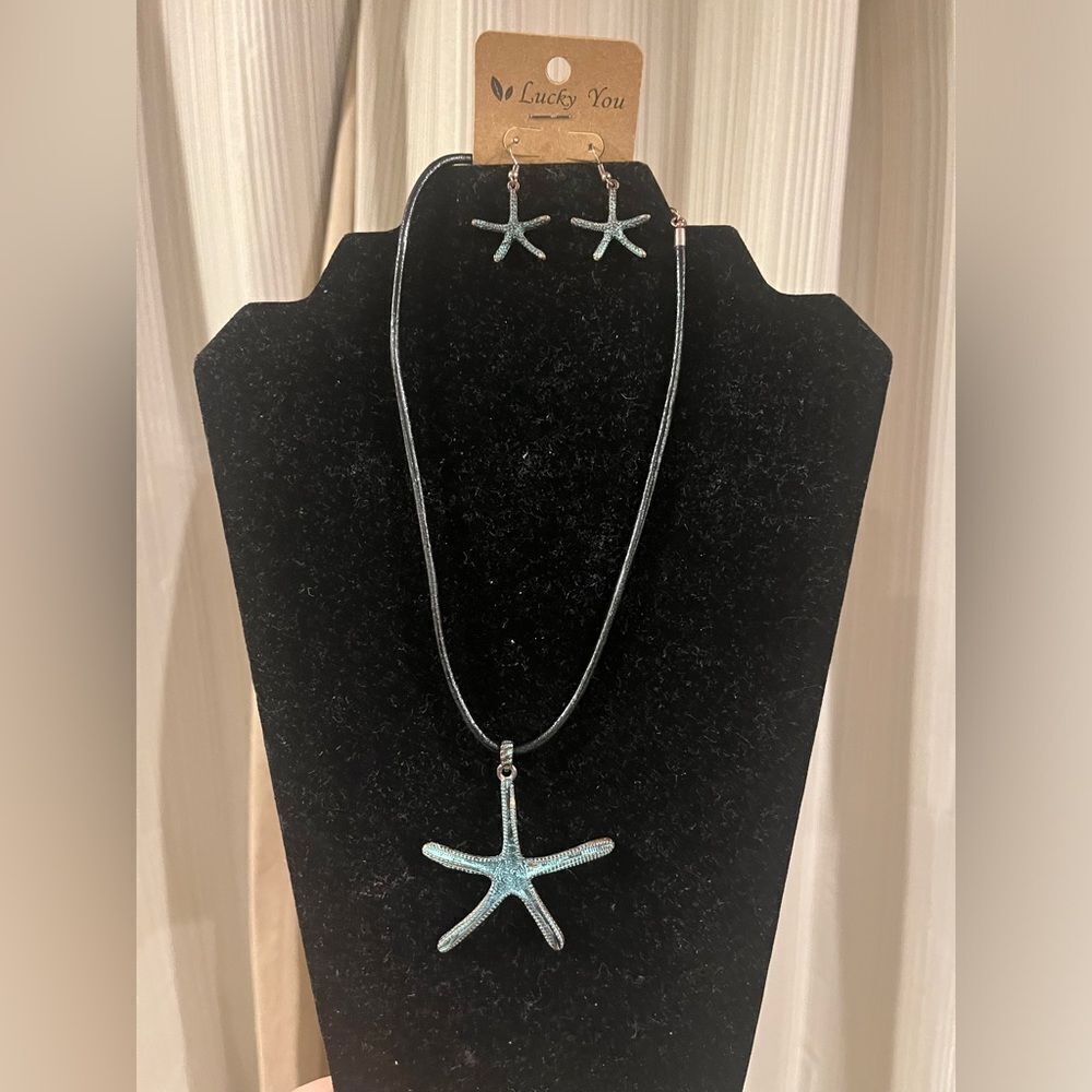 Necklace and Earrings Set Starfish Lucky You NEW​